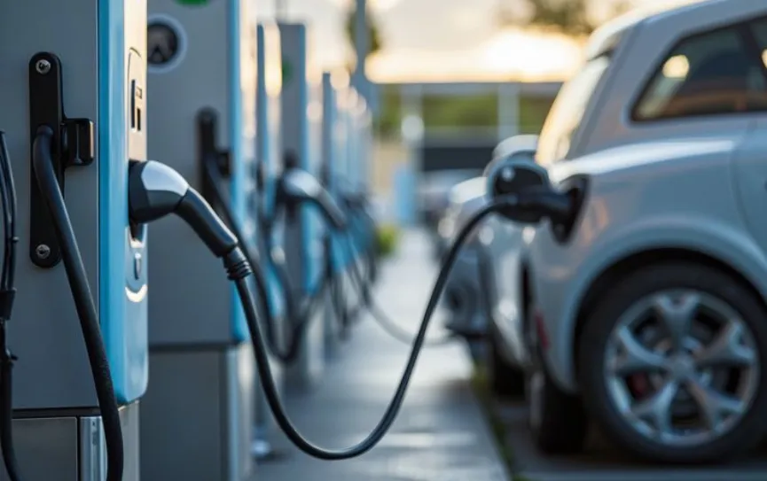 Delivery fleet EV charger installation in Dubai by Qvolt
